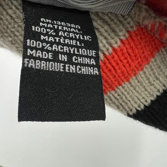 Philadelphia Flyers NHL Fanatics Pom Beanie Hat Orange Black Grey Winter Knit - Picture 4 of 4